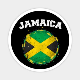 Jamaica Retro Vintage Watercolors Sport Jamaican Flag Magnet